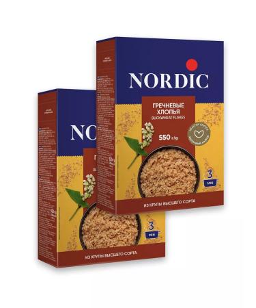 Nordic Buckwheat flakes 2 pcs 550 g - Buy Online on GoSupps.com