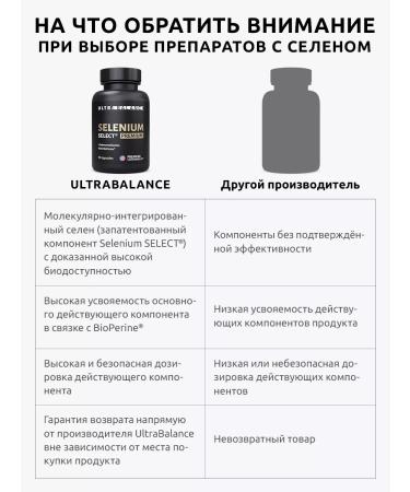 UltraBalance Selenium 100 g vitamins for women and men - Buy Online on GoSupps.com
