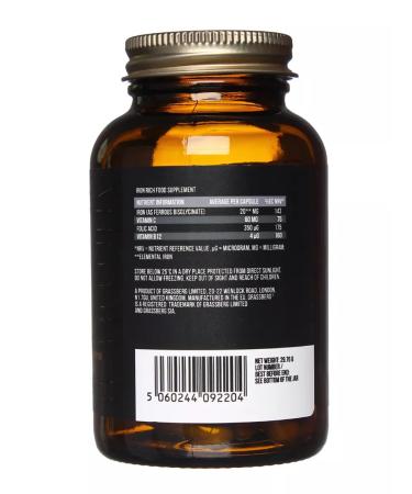 GRASSBERG Iron vitamins 20 mg No. 60 - Buy Online on GoSupps.com