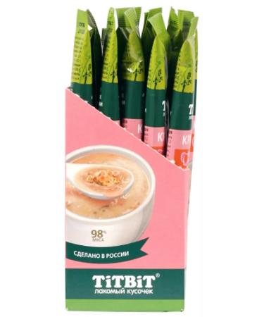 Titbit Cream-soup for cats with pieces of turkey 10g x 16 pcs - Buy Online on GoSupps.com