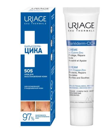 URIAGE Bariederm- Cica cream with copper and zinc for dry skin 100ml