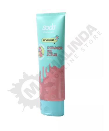 SODA Gel Scrub with shimmer strawberry ice cream 200 ml - Buy Online on GoSupps.com