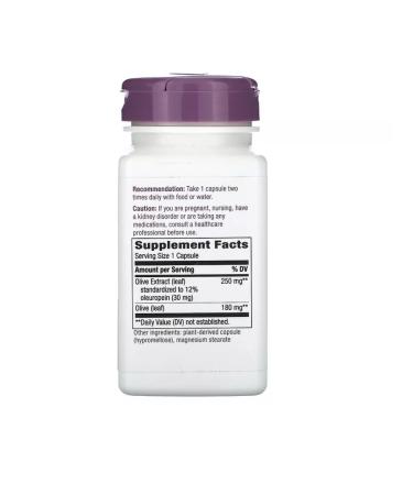 Nature's Way Olive leaves 250 mg 60 vegan capsules - Buy Online on GoSupps.com