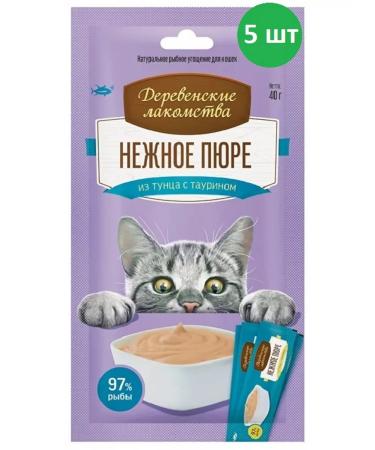 Country delicacies Cat a treat Tender puree from tuna with taurin 5 pcs