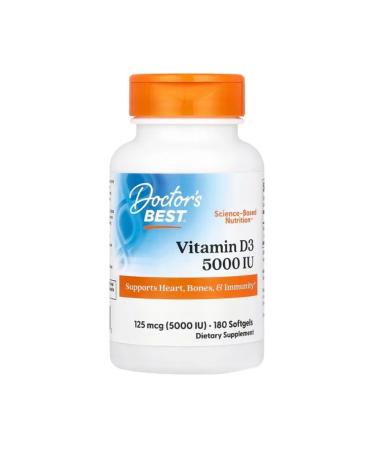 Doctor's Best Doctors Best vitamin D3 5000 mg 180 capsules