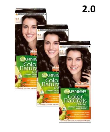 Garnier Color Naturals 2.0 hair dye elegant black 3 pcs - Buy Online on GoSupps.com