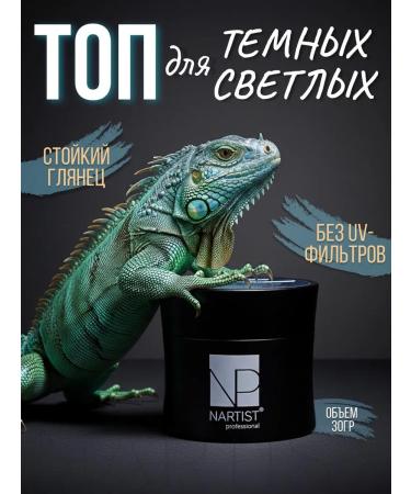 Nartist Top for nails glossy Top Ultra 30ml without UV filter