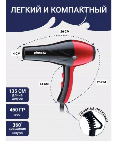 PLANETA Hair hair dryer Professional Powerful - Buy Online on GoSupps.com