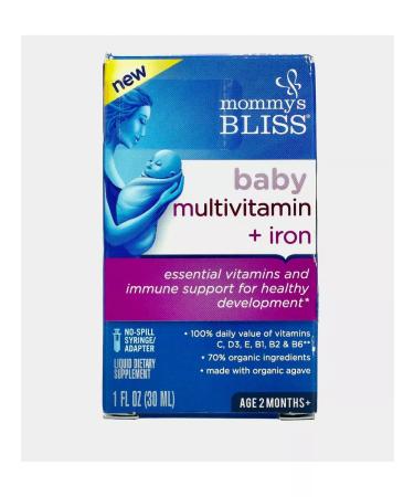 Mommy's Bliss Children's multivitamins with iron from 2 months
