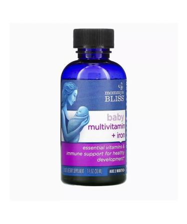 Mommy's Bliss Children's multivitamins with iron from 2 months - Buy Online on GoSupps.com