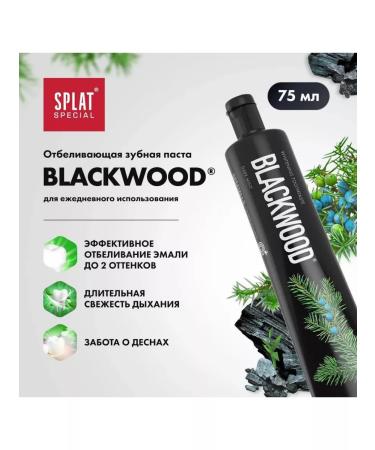 SPLAT Blackwood toothpaste maximum freshness of breathing 75ml x 2pcs - Buy Online on GoSupps.com