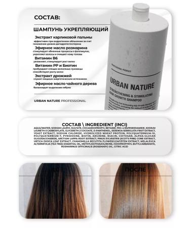 URBAN NATURE Hair shampoo stimulation of growth 1000 ml - Buy Online on GoSupps.com