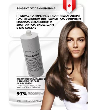 URBAN NATURE Hair shampoo stimulation of growth 1000 ml - Buy Online on GoSupps.com