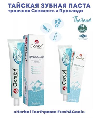 TWIN LOTUS Thai toothpaste from raid and smell without fluorine 2*100 g