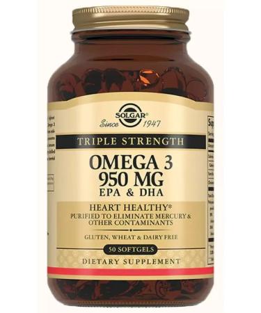 SOLGAR Omega-3 950 mg EPK and DGK 50 caps. Capsules of fish oil