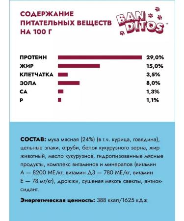 Banditos Dry food for puppies with chicken and beef 2 kg - Buy Online on GoSupps.com