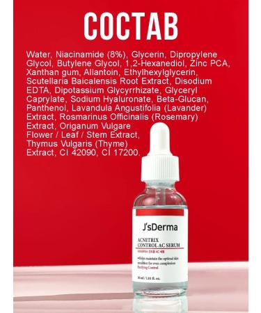 JsDerma Facial serum from acne niacinamide Korean cosmetics - Buy Online on GoSupps.com