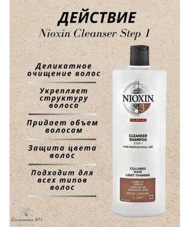NIOXIN Hair shampoo cleansing system 3 1000 ml - Buy Online on GoSupps.com