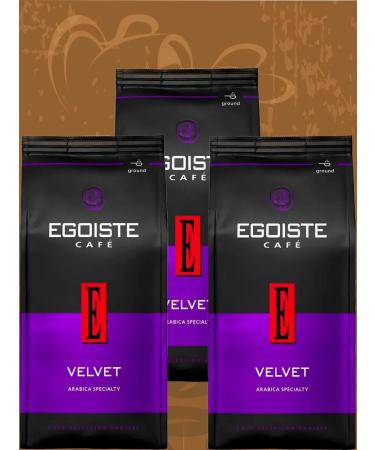 EGOISTE Ground Coffee Velvet 3 packages of 200 grams