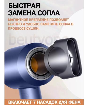 Beutyone Feng Stayler for Hair Professional with nozzles 7 in 1 - Buy Online on GoSupps.com