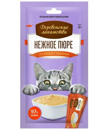 Country delicacies Cathedure for cats puree from salmon 10 pcs - Buy Online on GoSupps.com
