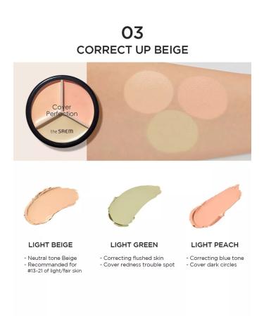 THE SAEM Cover Cover Perfection Triple Pot Concealer 03 - Buy Online on GoSupps.com