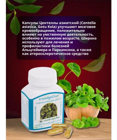 Thanyaporn Capsules Centella Asian for memory 100 pcs - Buy Online on GoSupps.com