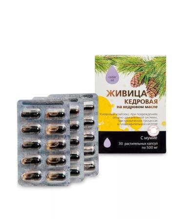 Sashera honey Kedrovka Zhivitsa with mumiye for joints and bones 30 capsules - Buy Online on GoSupps.com