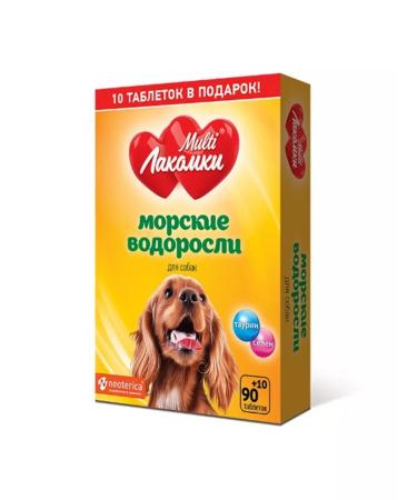 MultiLakomki Vitamins for dogs "seaweed" 100tab