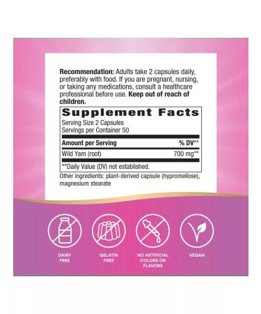 Nature's Way Wild Yams Bad Iherb Wild Yam Root Vitamins for Women US - Buy Online on GoSupps.com