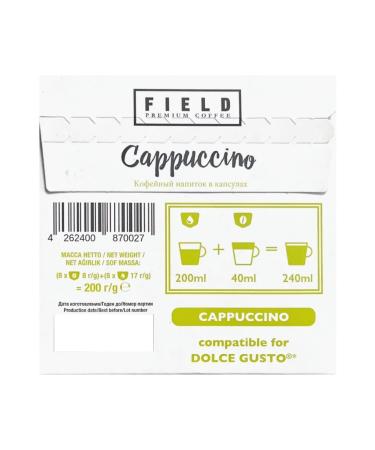 Field Dolce Gusto Cappuccino Lungo Espresso 48pcs Capsu - Buy Online on GoSupps.com