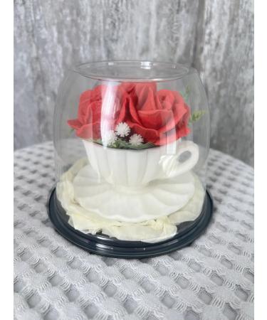 Handmade soap cup with roses - Buy Online on GoSupps.com