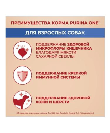 PURINA ONE Dry food for dogs with lamb 10 kg - Buy Online on GoSupps.com