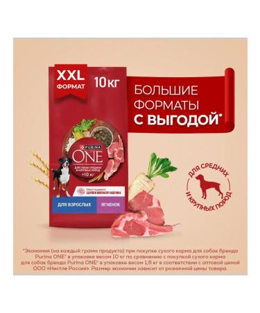 PURINA ONE Dry food for dogs with lamb 10 kg - Buy Online on GoSupps.com