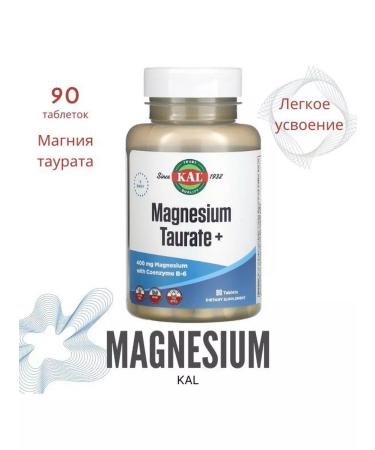 KAL Magnesium 400 Mg + B6 90 Magnesium Taurate tablets