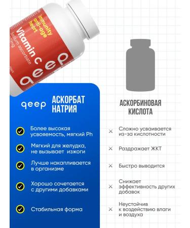 QEEP Vitamin C Acorbath sodium capsule 500 mg - Buy Online on GoSupps.com