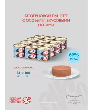 Enso Cat food paste with salmon and apple (100g x 24pcs)