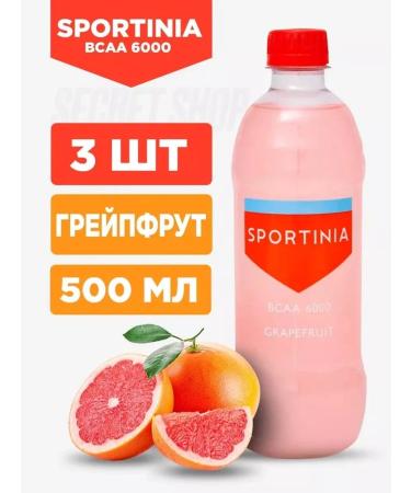 SPORTINIA SN drink BCAA 6000 amino acids 500 ml 3 pieces of grapefruit