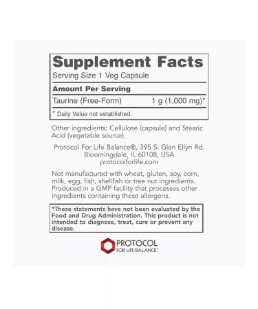 Life Balance Protocol Iherb Taurine antioxidants - Buy Online on GoSupps.com
