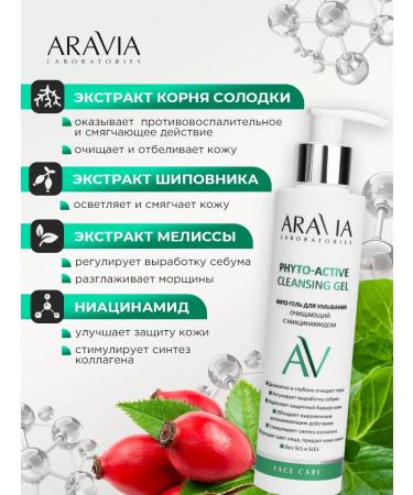 ARAVIA Washing gel cleansing with niacinamide 200ml - Buy Online on GoSupps.com