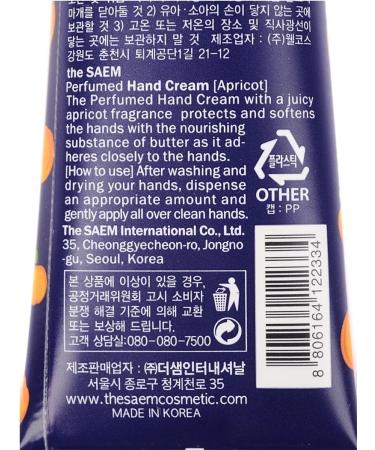 THE SAEM Hand cream Apricot - Buy Online on GoSupps.com