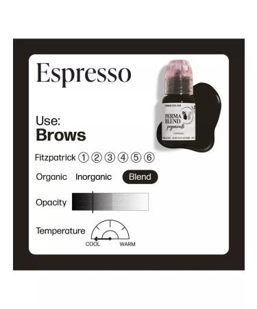 Perma Blend Espresso (15 ml) Pigment for eyebrow tattoo - Buy Online on GoSupps.com