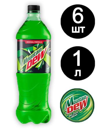 MOUNTAIN DEW Mont Dew drink 1l for 6 pcs