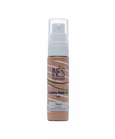 INES COSMETICS Vegan Creamy Matt Bio matting tonal cream tone 01 - Buy Online on GoSupps.com