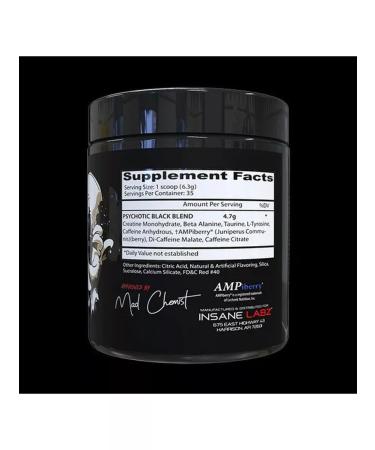 Insane Labz Psychotic Black Psychotic Black Fruit Punch 35 servings - Buy Online on GoSupps.com