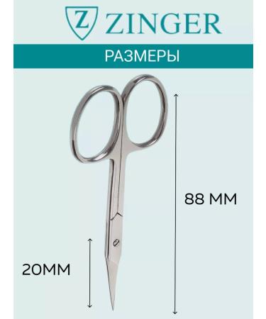 ZINGER Manicure scissors for cuticle and nails with a bend - Buy Online on GoSupps.com