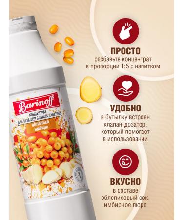 Barinoff Natural concentrate for drinks sea buckthorn 1 kg - Buy Online on GoSupps.com
