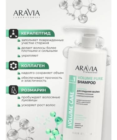 ARAVIA Shampoo for hair -prone hair for volume 1000ml - Buy Online on GoSupps.com