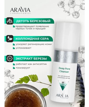 ARAVIA Washing gel with birch tar 150ml - Buy Online on GoSupps.com