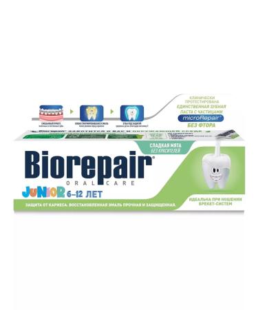 Biorepair Junior toothpaste for children 6-12 years old 75ml - 3 pcs - Buy Online on GoSupps.com